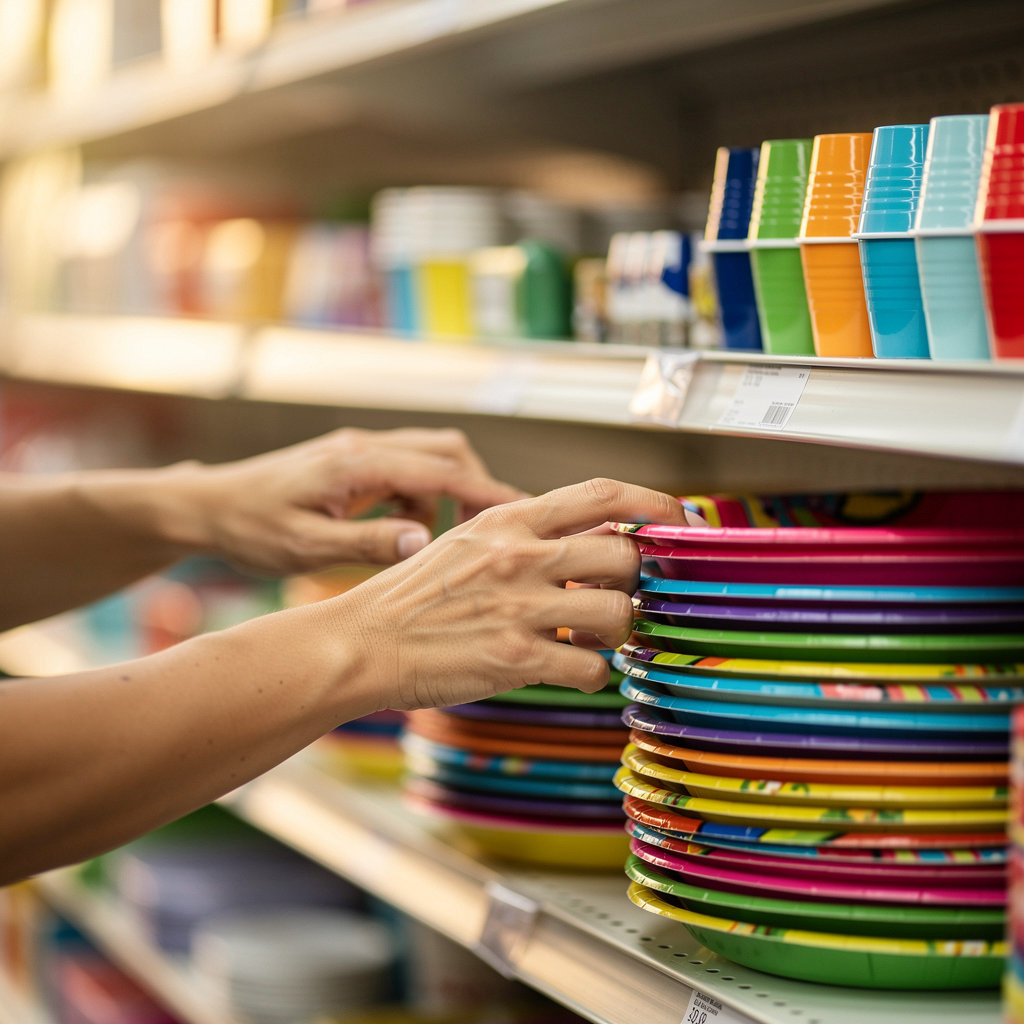 V-OUTLET discount store interior showcasing wide variety of affordable products at 99 cents or less in San Diego